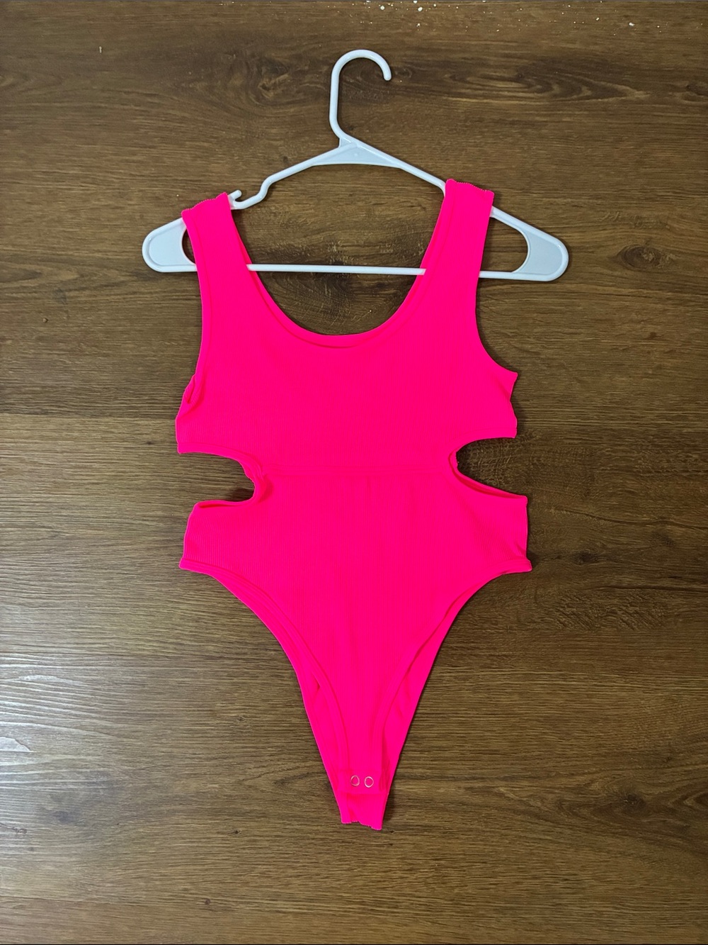 Women’s Neon Pink Cutout Bodysuit
